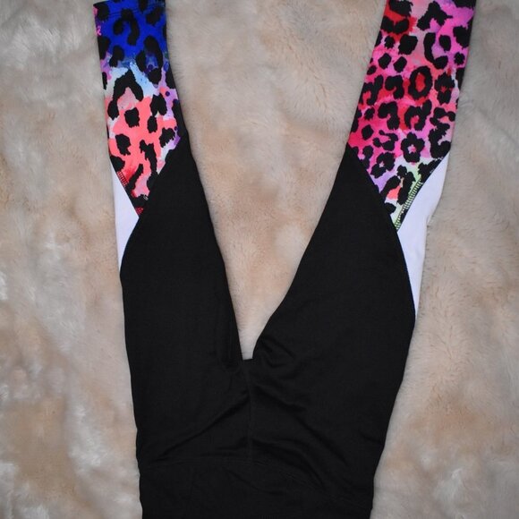 Girls Leggings Animal Print Stretch Size XS 5/6 - Picture 6 of 7